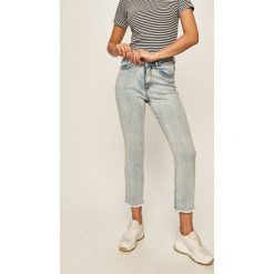 Answear - Jeansy. Niebieskie jeansy damskie ANSWEAR, s. W wyprzedaży za 79,90 zł.