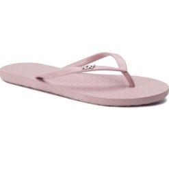 Japonki ROXY - ARJL100663 Pec. Różowe klapki damskie Roxy, bez wzorów, z tworzywa sztucznego, bez obcasa. Za 59,00 zł.