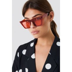 Okulary przeciwsłoneczne damskie: NA-KD Accessories Okulary przeciwsłoneczne ostre kocie oczy – Red