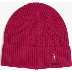 Polo Ralph Lauren - Czapka damska z dodatkiem kaszmiru, lila. Czapki damskie Polo Ralph Lauren, z haftami, z kaszmiru. Za 299,95 zł.