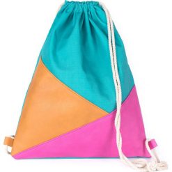 Plecaki damskie: Art of Polo Plecak damski Triangles niebiesko-pomarańczowo-różowy