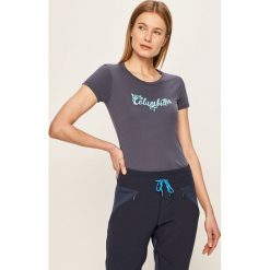 Columbia - T-shirt. Białe bluzki damskie Columbia, s, z nadrukiem, z poliesteru, casualowe, z okrągłym kołnierzem, z krótkim rękawem. W wyprzedaży za 89,90 zł.