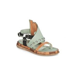 Sandały Airstep / A.S.98 POLA. Zielone sandały damskie marki Airstep / A.S.98, bez wzorów, bez obcasa, bez zapięcia. Za 639,00 zł.