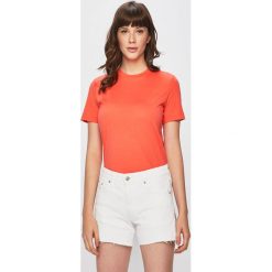 Calvin Klein Jeans - Top. Białe bluzki damskie Calvin Klein Jeans, s, bez wzorów, z bawełny, z okrągłym kołnierzem. W wyprzedaży za 119,90 zł.