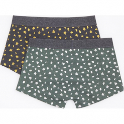 2 pack bokserek - Khaki. Brązowe bokserki męskie marki Reserved. Za 49,99 zł.