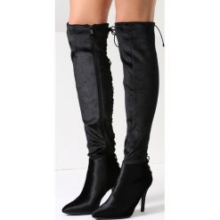 Buty zimowe damskie: Czarne Kozaki Radis
