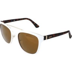 Okulary przeciwsłoneczne "GU7448" w kolorze brązowo-białym. Pomarańczowe okulary przeciwsłoneczne damskie marki Hugo Boss, Valentino, Guess, wakacyjne. W wyprzedaży za 149,95 zł.