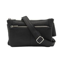 DEPECHE. Torba skórzana czarny female czarny. Czarne torebki klasyczne damskie w paski, ze skóry, eleganckie. Za 399,00 zł.