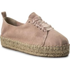 Espadryle EVA MINGE - Oropesa 3B 18PM1372327ES 221. Czerwone espadryle damskie marki Eva Minge, ze skóry, na płaskiej podeszwie. W wyprzedaży za 189,00 zł.