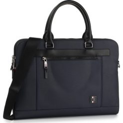 Torba na laptopa TOMMY HILFIGER - Coated Canvas Slim Comp Bag AM0AM05266 CJM. Niebieskie torby męskie skórzane TOMMY HILFIGER, bez wzorów, ze skóry ekologicznej. Za 699,00 zł.