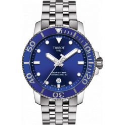 PROMOCJA ZEGAREK TISSOT T-Sport T120.407.11.041.00. Niebieskie zegarki męskie TISSOT, ze stali. W wyprzedaży za 2640,00 zł.