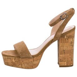 Fornarina Damskie Sandały Mina Dark Beige (Rozmiar 36). Brązowe sandały damskie marki Fornarina, bez wzorów, z materiału, na wysokim obcasie, bez zapięcia. W wyprzedaży za 194,00 zł.