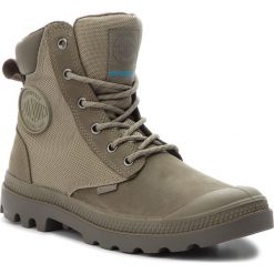 Trapery PALLADIUM - Pampa Sport Cuff Wpn 73234-342-M Fallen Rock/Bungee Cord. Zielone trapery damskie Palladium, ze skóry, sportowe. W wyprzedaży za 369,00 zł.