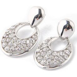 Kolczyki damskie: Pozłacane kolczyki-wkrętki z kryształkami Swarovski