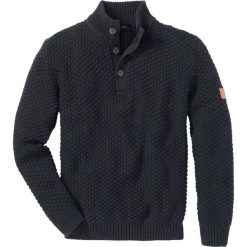 Swetry klasyczne męskie: Sweter Slim Fit bonprix antracytowy melanż