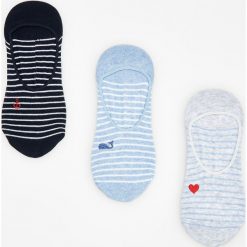Kapcie damskie: 3 pack balerinek – Granatowy