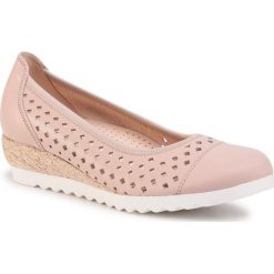 Espadryle GABOR - 42.642.21 New Rose. Brązowe espadryle damskie Gabor, bez wzorów, ze skóry, bez obcasa, na koturnie. W wyprzedaży za 309,00 zł.