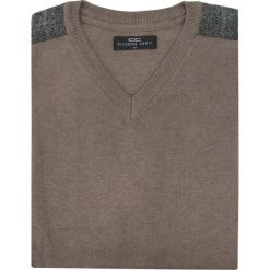 Sweter FABRIZIO K SWK000068. Szare swetry męskie Giacomo Conti, m, bez wzorów, z wełny, eleganckie, bez kołnierzyka, bez kaptura. Za 199,00 zł.