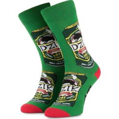 Skarpety Wysokie Unisex CUP OF SOX - Dzik Kolorowy Zielony. Zielone skarpetki damskie Cup of sox, bez wzorów, z elastanu. Za 29,00 zł.