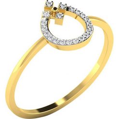 Złoty pierścionek z diamentami. Żółte pierścionki damskie marki Diamant Vendôme, z diamentem, złote. W wyprzedaży za 343,95 zł.