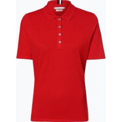 Tommy Hilfiger - Damska koszulka polo, czerwony. Czerwone koszulki damskie s, z haftami, z bawełny, klasyczne, polo. Za 179,95 zł.