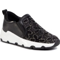 Sneakersy SCA'VIOLA - B-182 Black. Czarne półbuty damskie Sca'viola, na co dzień, bez wzorów, ze skóry, bez obcasa, na koturnie, bez zapięcia. Za 319,00 zł.