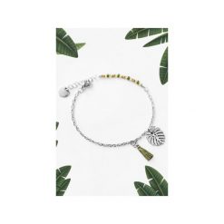BRANSOLETKA PRELUDIUM MONSTERA. Zielone bransoletki damskie Vander jewelery, z jedwabiu, szklane. Za 85,00 zł.