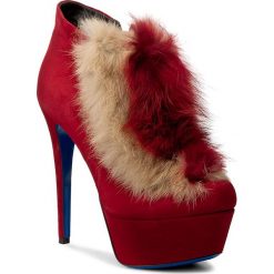 Buty zimowe damskie: Botki LORIBLU – 8I JT4147 JC Camoscio Cardinal/Lapin Beige/Card
