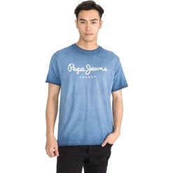 Pepe Jeans West Sir Koszulka Niebieski. Niebieskie podkoszulki męskie Pepe Jeans, l, z haftami, z bawełny, vintage, bez kołnierzyka, z krótkim rękawem, krótkie. Za 154,95 zł.