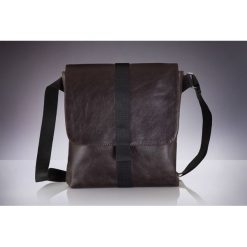 Skórzana torba na ramię / tablet VALENTIN brązowa. Pomarańczowe torby męskie skórzane Solier, w paski, ze skóry, eleganckie. Za 299,00 zł.