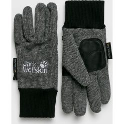 Jack Wolfskin - Rękawiczki. Szare rękawiczki męskie marki Jack Wolfskin, bez wzorów, z poliesteru. W wyprzedaży za 119,90 zł.