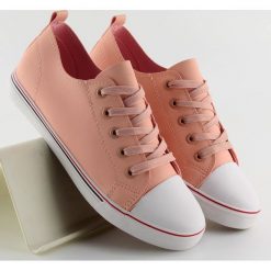 Trampki damskie licowe różowe XL01p PINK. Różowe trampki i tenisówki damskie obuwie damskie, bez wzorów, z tkaniny, bez zapięcia. Za 50,72 zł.