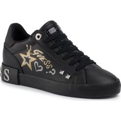Sneakersy GUESS - Pryde FL5PRY ELE12 BLACK/BLACK. Czarne półbuty damskie Guess, ze skóry ekologicznej. W wyprzedaży za 399,00 zł.