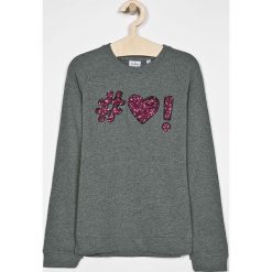 Blukids - Bluza dziecięca 140-170 cm. Szare bluzy dziewczęce Blukids, z aplikacjami, z bawełny, bez rękawów, bez kaptura. W wyprzedaży za 24,90 zł.