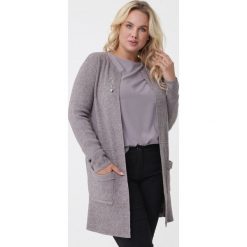 Khaki Kardigan Ansley. Brązowe swetry damskie Born2be, xl, długie. Za 89,99 zł.