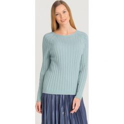 SWETER PIREO Max Mara Leisure. Niebieskie swetry damskie Max Mara Leisure, s, z aplikacjami, z dzianiny, bez rękawów, bez kaptura. Za 509,40 zł.