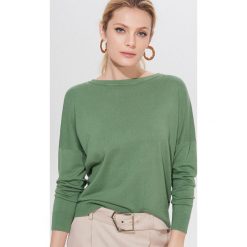 Sweter basic z wiskozą - Turkusowy. Niebieskie swetry damskie Mohito, s, bez wzorów, z wiskozy, bez rękawów, bez kaptura. Za 59,99 zł.