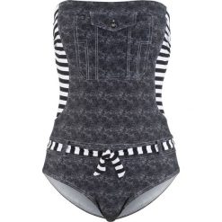 Kostium kąpielowy bonprix czarny z nadrukiem. Stroje kąpielowe damskie bonprix. Za 129,99 zł.