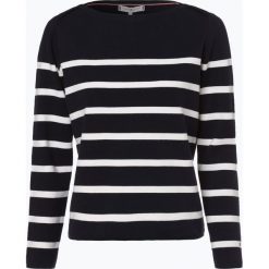 Tommy Hilfiger - Sweter damski – Sandrah, niebieski. Niebieskie swetry klasyczne damskie marki TOMMY HILFIGER, xl, w prążki. Za 499,95 zł.