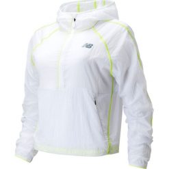 NEW BALANCE > WJ01268WT. Pomarańczowe kurtki sportowe damskie New Balance, l, bez wzorów, z tkaniny, bez kaptura, na fitness i siłownię. Za 399,99 zł.