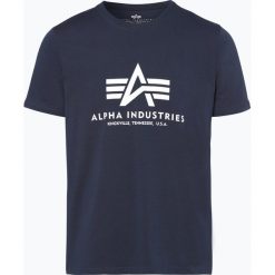 Alpha Industries - T-shirt męski, niebieski. Niebieskie t-shirty męskie Alpha Industries, m, z nadrukiem, bez kołnierzyka. Za 89,95 zł.