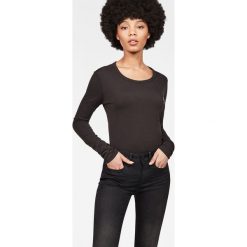 G-Star Raw - Bluzka. Czarne bluzki damskie G-Star RAW, s, z nadrukiem, z bawełny, z okrągłym kołnierzem. W wyprzedaży za 79,90 zł.