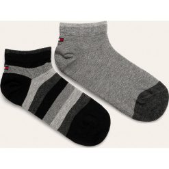 Tommy Hilfiger - Skarpetki dziecięce (2-pack). Szare skarpetki dziewczęce TOMMY HILFIGER, bez wzorów, z elastanu. Za 34,90 zł.
