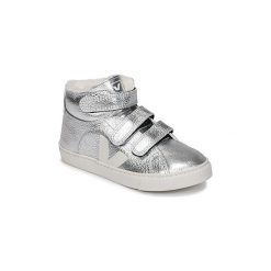 Buty Dziecko Veja ESPLAR MID SMALL VELCRO FURRED. Szare trampki dziewczęce marki Veja, bez wzorów, bez zapięcia. Za 351,20 zł.
