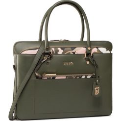 Torba na laptopa LIU JO - Briefcase AA0016 E0087 Vert Militare/Camou U9736. Zielone torby męskie skórzane Liu Jo, bez wzorów, ze skóry ekologicznej. W wyprzedaży za 489,00 zł.