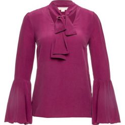 Bluzka MICHAEL Michael Kors Adult MF84LLL96K. Fioletowe bluzki damskie MICHAEL Michael Kors, l, bez wzorów, z jedwabiu, bez kołnierzyka, bez rękawów. W wyprzedaży za 419,00 zł.