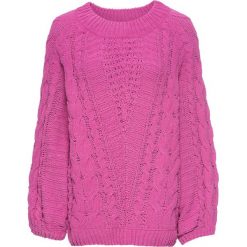 Swetry oversize damskie: Sweter bonprix fuksja