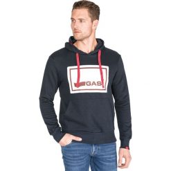GAS Takao/R Bluza Niebieski. Niebieskie bluzy męskie Gas, l, z nadrukiem, z bawełny, bez kołnierzyka, bez rękawów, bez kaptura. Za 669,95 zł.