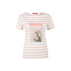 S.Oliver T-Shirt Damski 34 Kremowy. Białe koszulki damskie S.Oliver, s, bez wzorów, bez kołnierzyka, bez rękawów. W wyprzedaży za 59,00 zł.