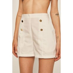 Emporio Armani - Szorty plażowe. Białe stroje kąpielowe damskie Emporio Armani, s, bez wzorów, z tkaniny. Za 489,90 zł.